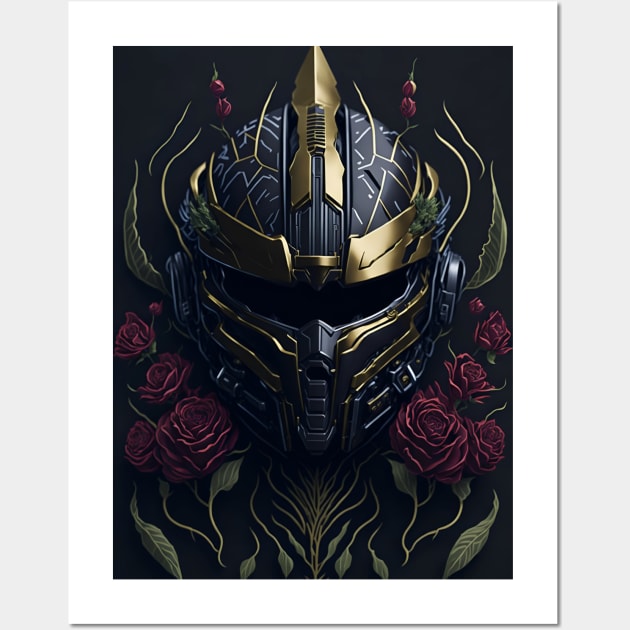 Halo Master Chief Helmet 06 - Gold & Rose COLLECTION Wall Art by trino21